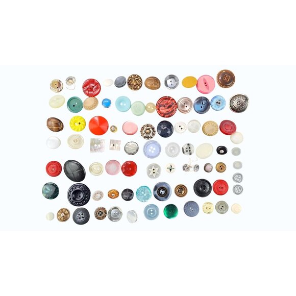 Other - Vintage Unique Buttons Unusual Different Lot of 82 Craft Art Project Assorted